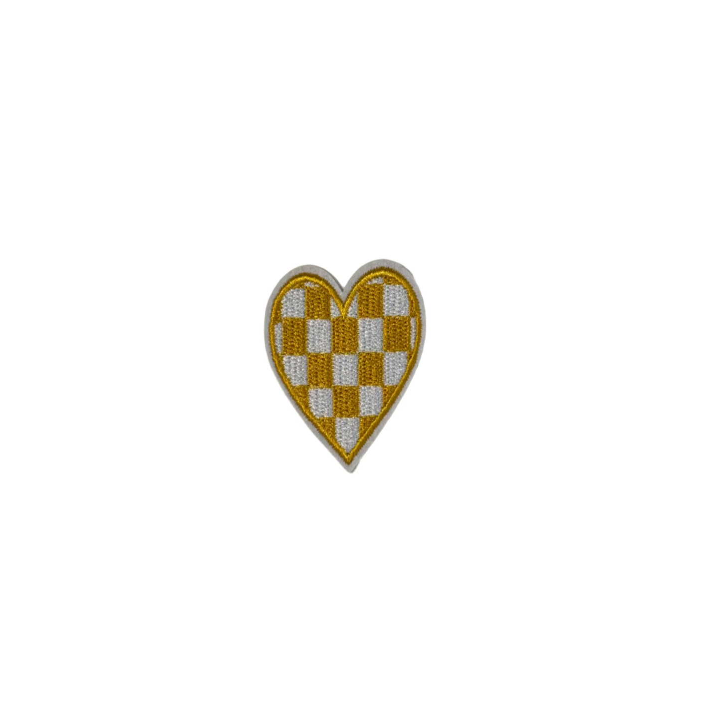 Checkered Heart Multicolored Patch
