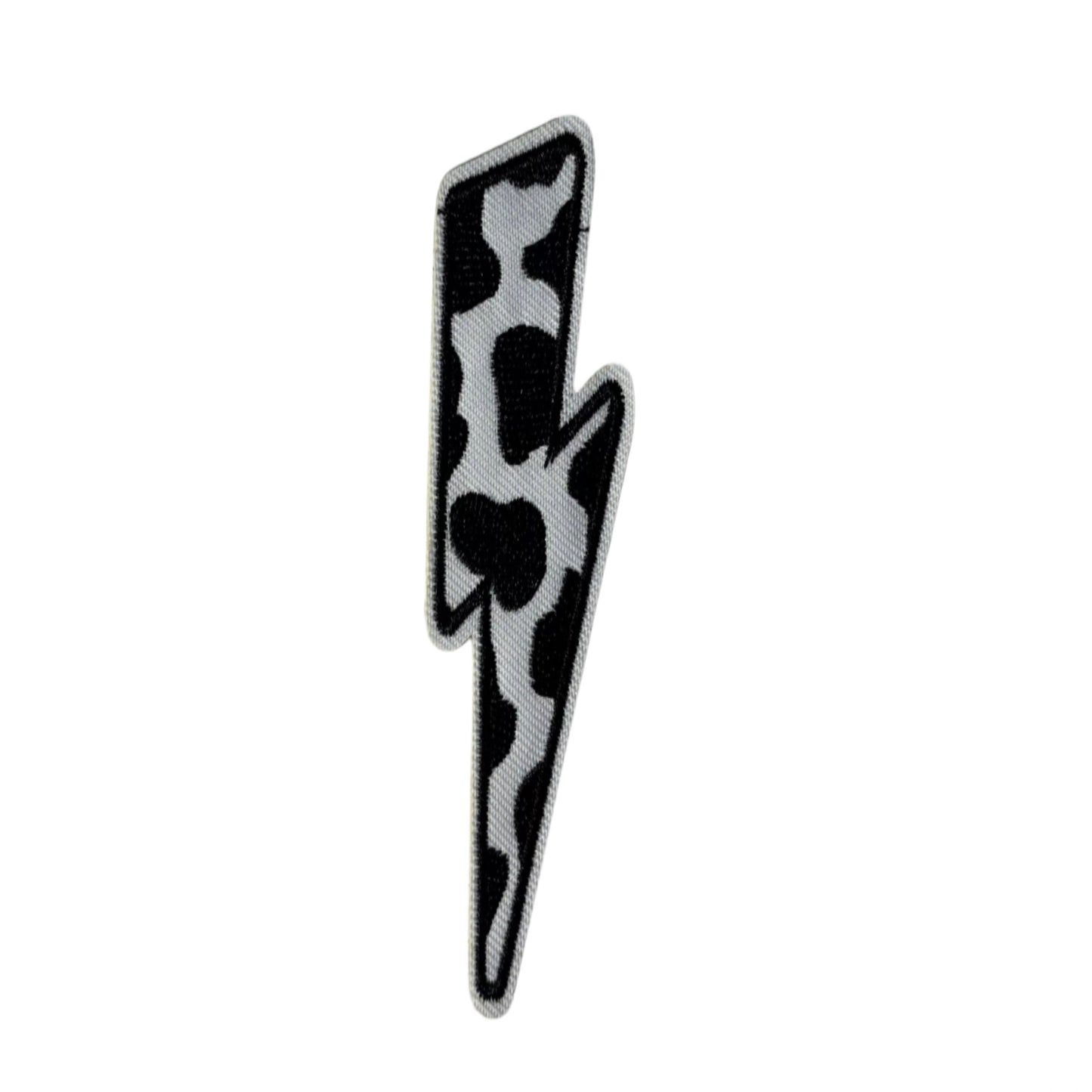 Cowprint Lightning Bolt Patch