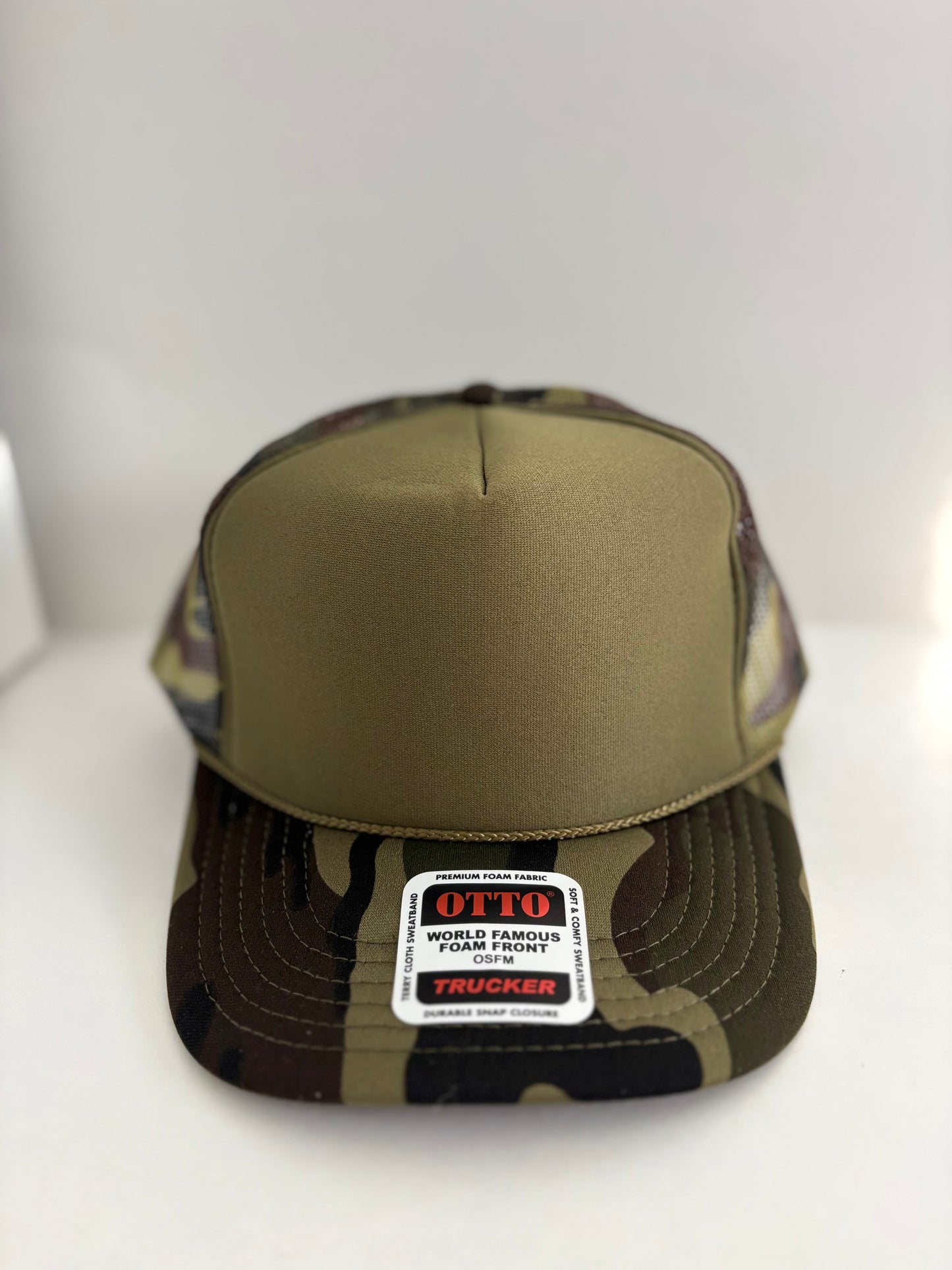 High Profile Snapback Trucker Hat- Camo