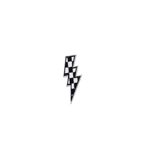 Checkered Lightning Bolt Patch
