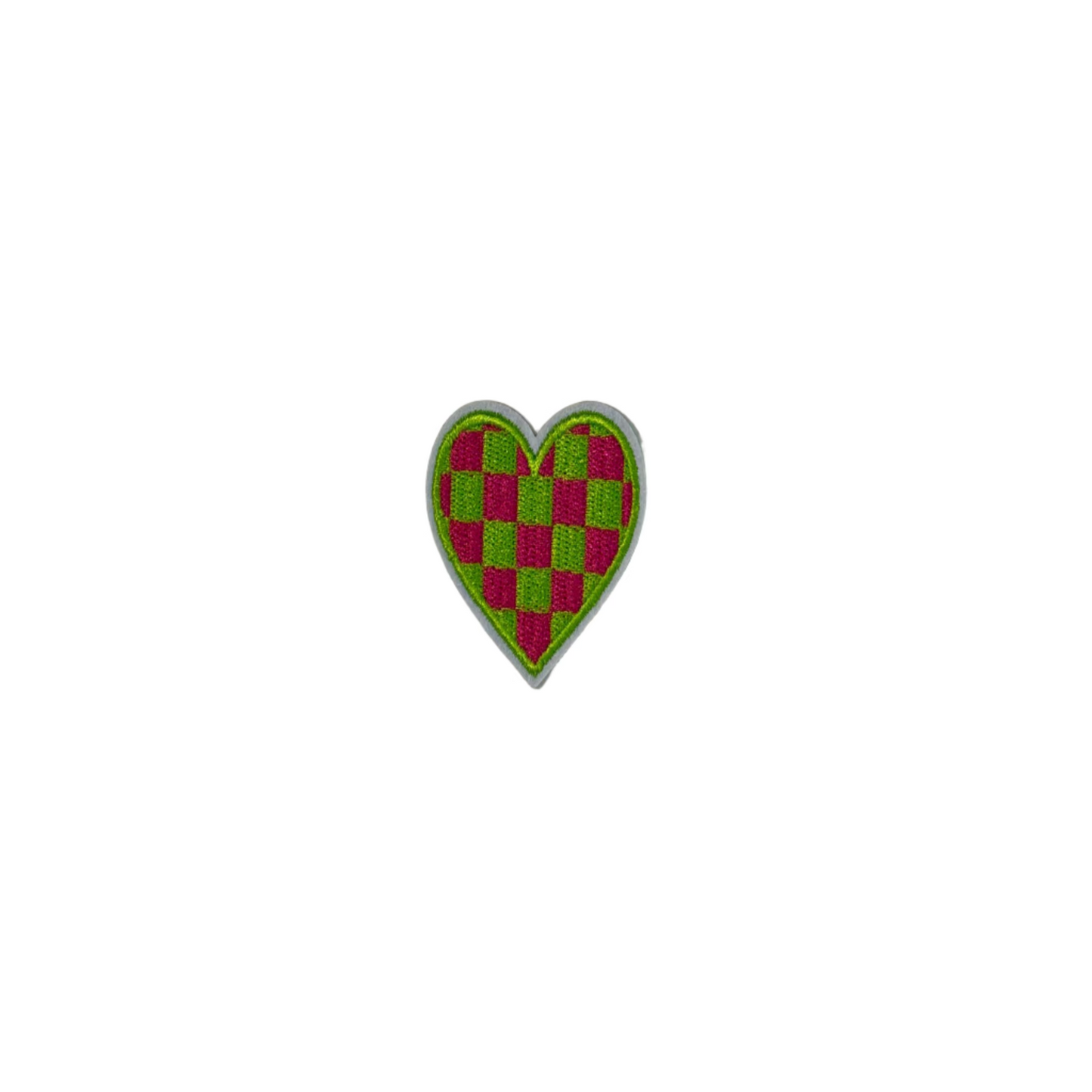 Checkered Heart Multicolored Patch