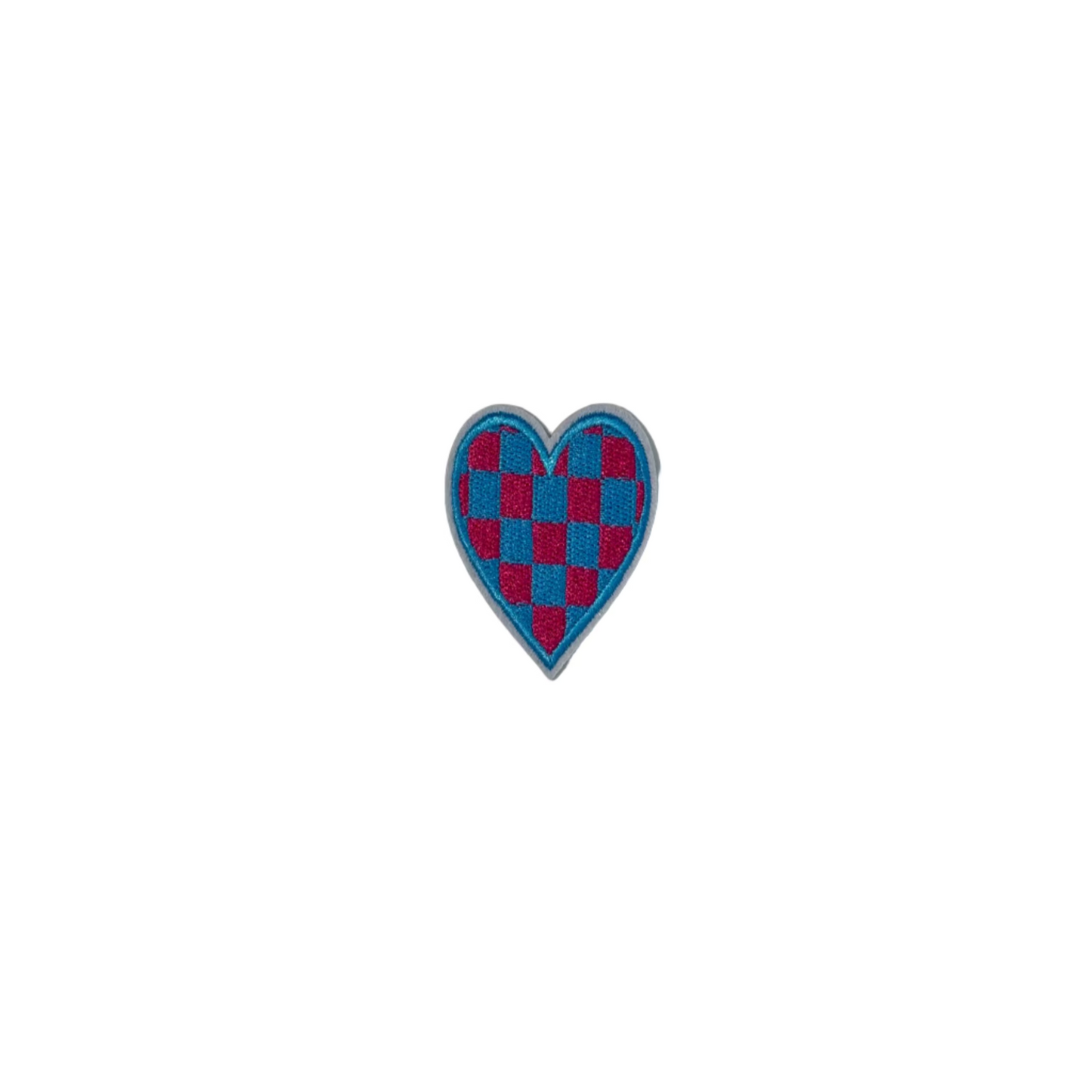 Checkered Heart Multicolored Patch