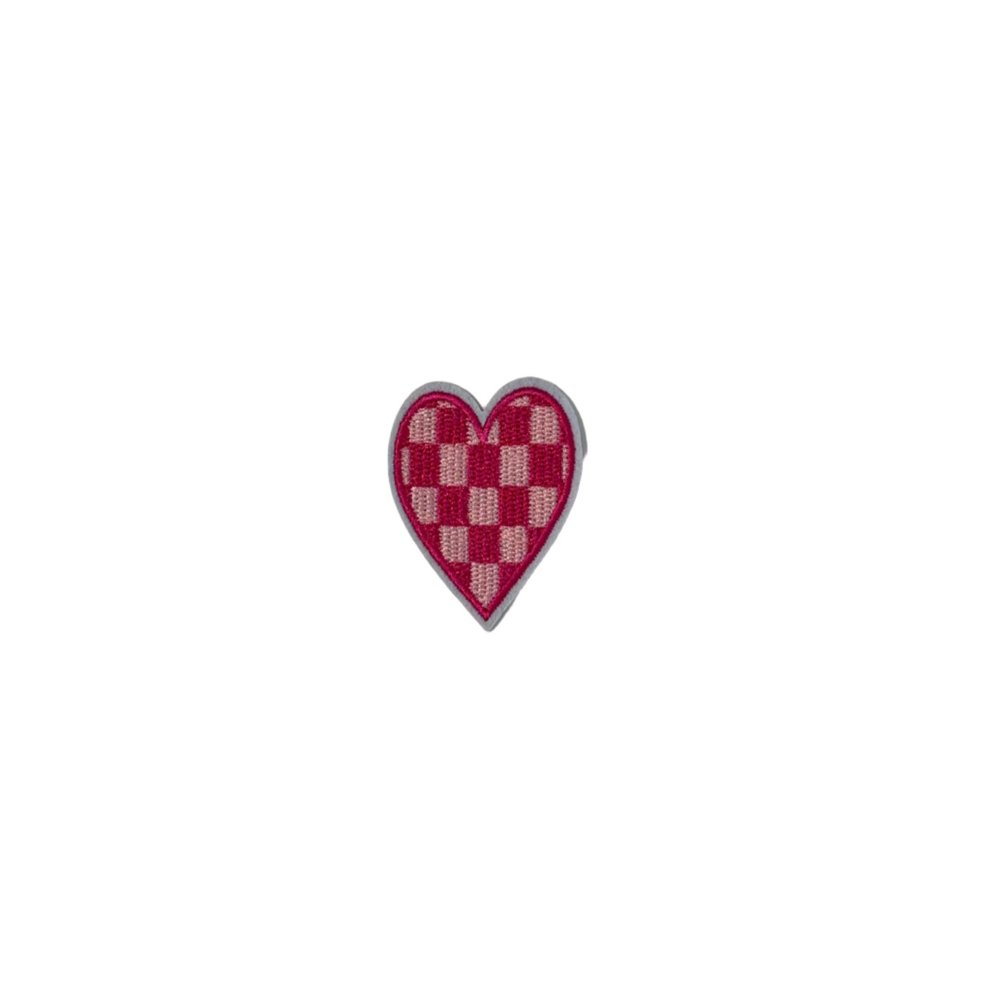 Checkered Heart Multicolored Patch