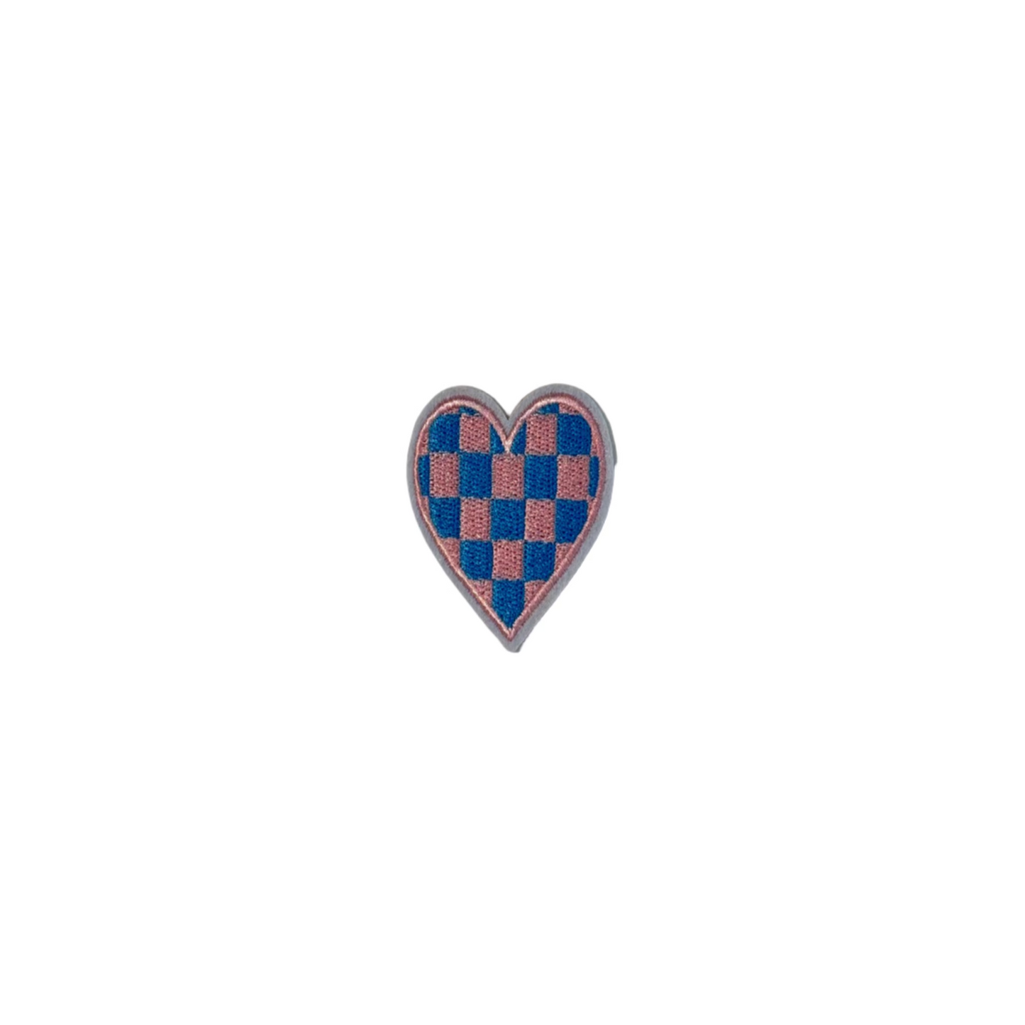 Checkered Heart Multicolored Patch