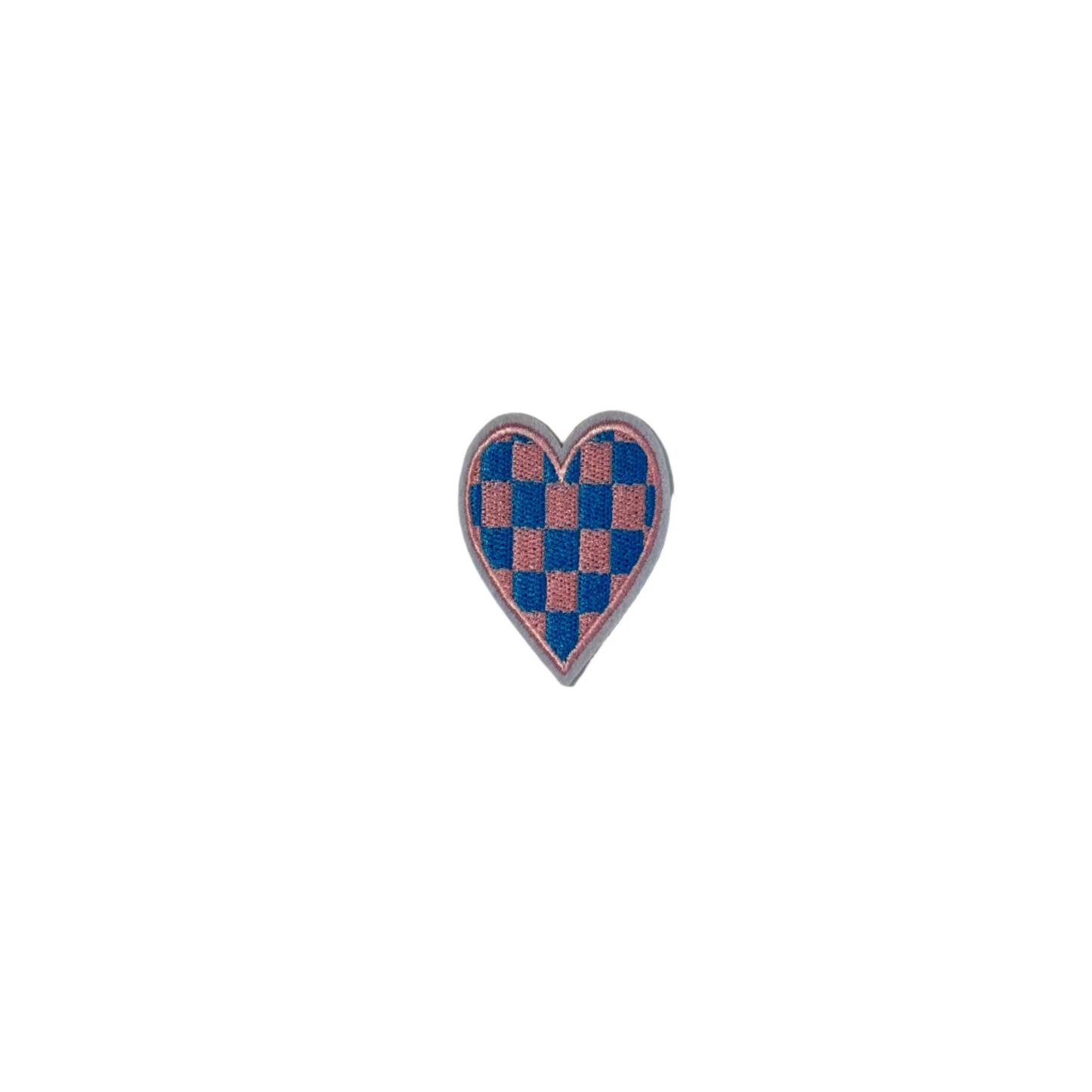 Checkered Heart Multicolored Patch