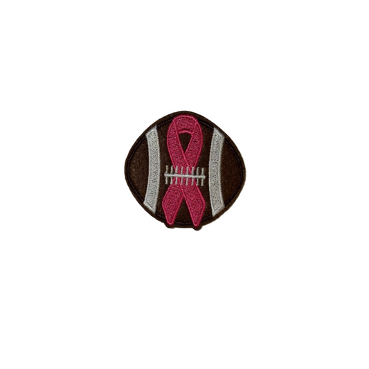 Football Breast Cancer Bow Patch