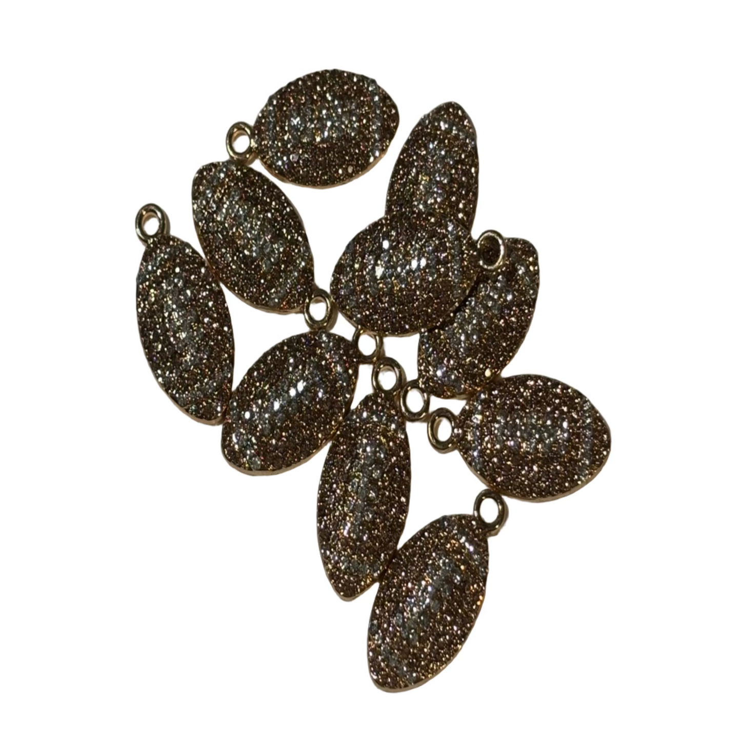 Rhinestone Football Charm