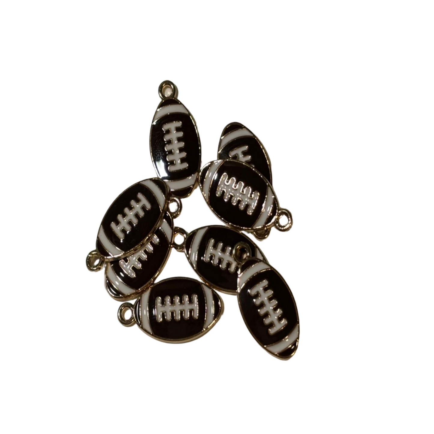 Rhinestone Football Charm