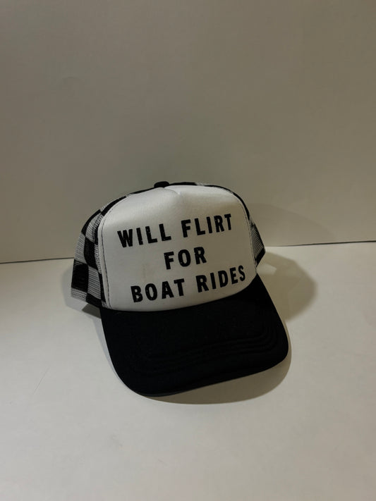 Will Flirt for Boat Rides Trucker Hat