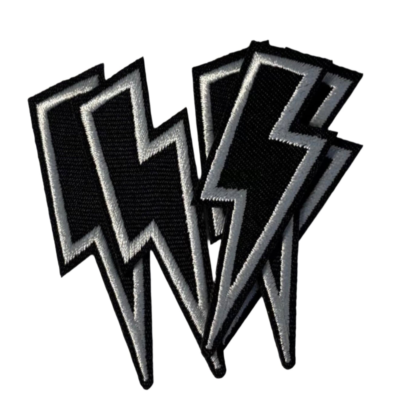 B & W Lightning Bolt Filler Patch