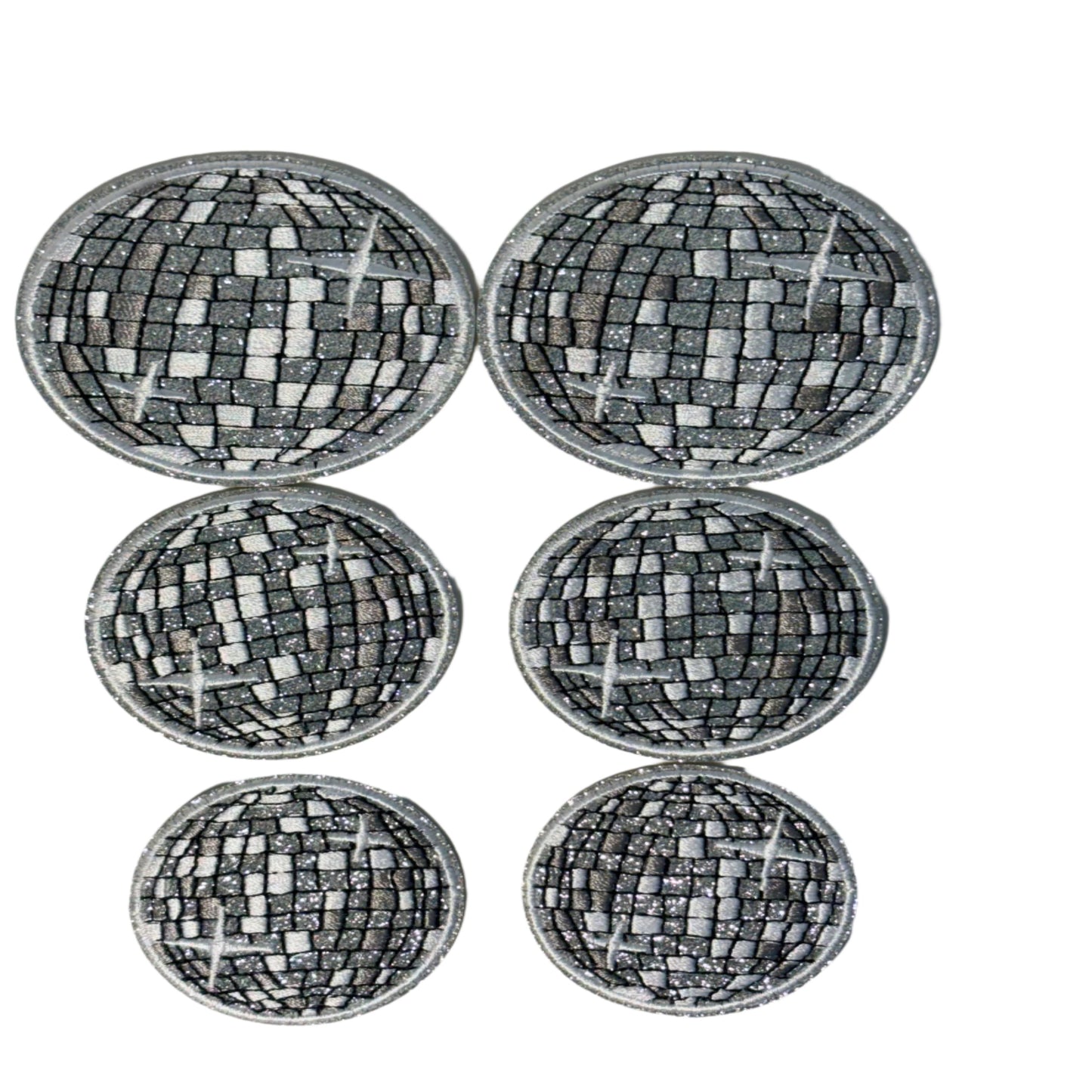Silver Disco Ball Patch