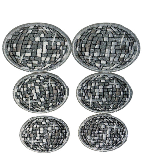 Silver Disco Ball Patch