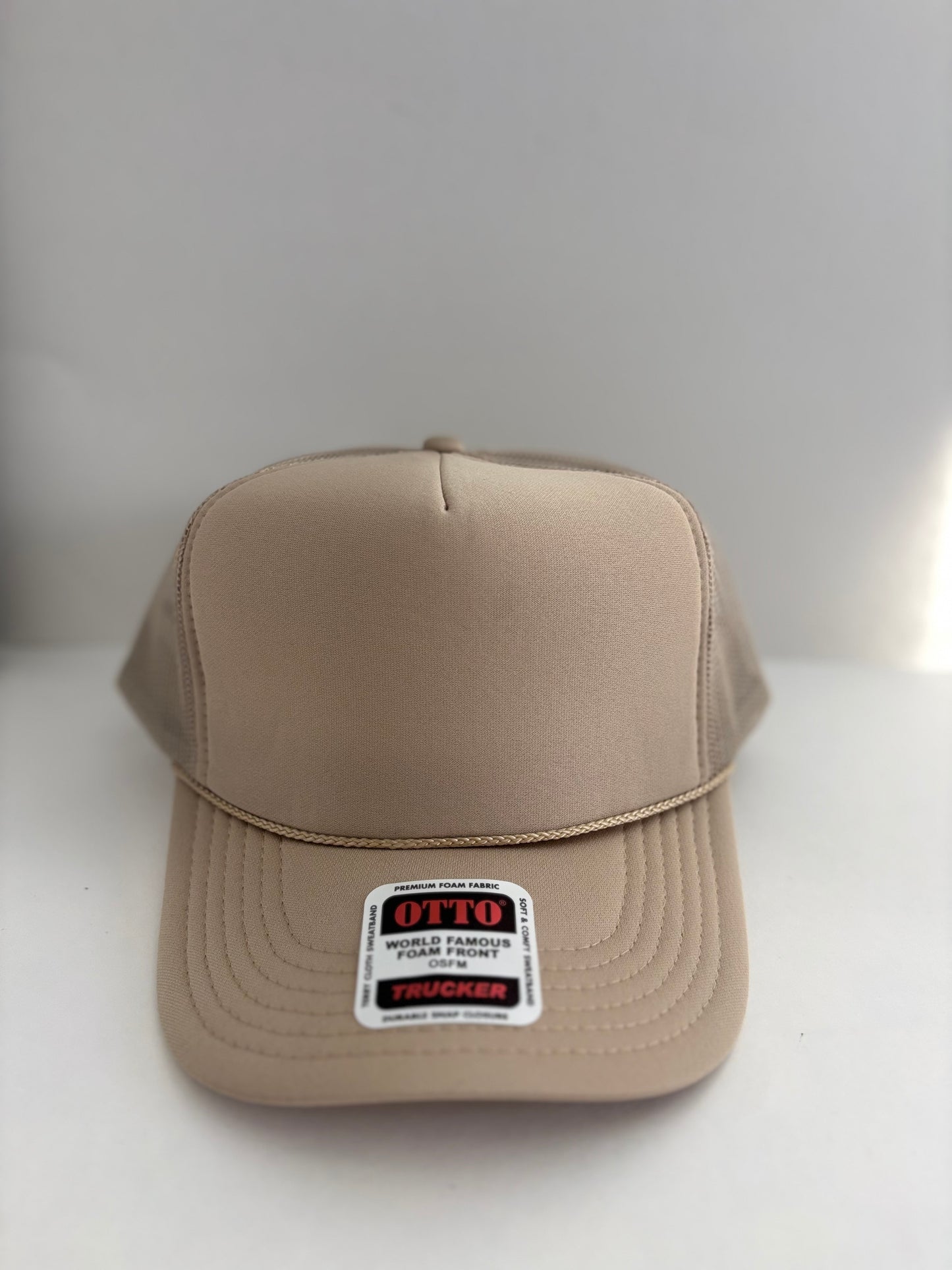 High Profile Snapback Trucker Hat- Khaki