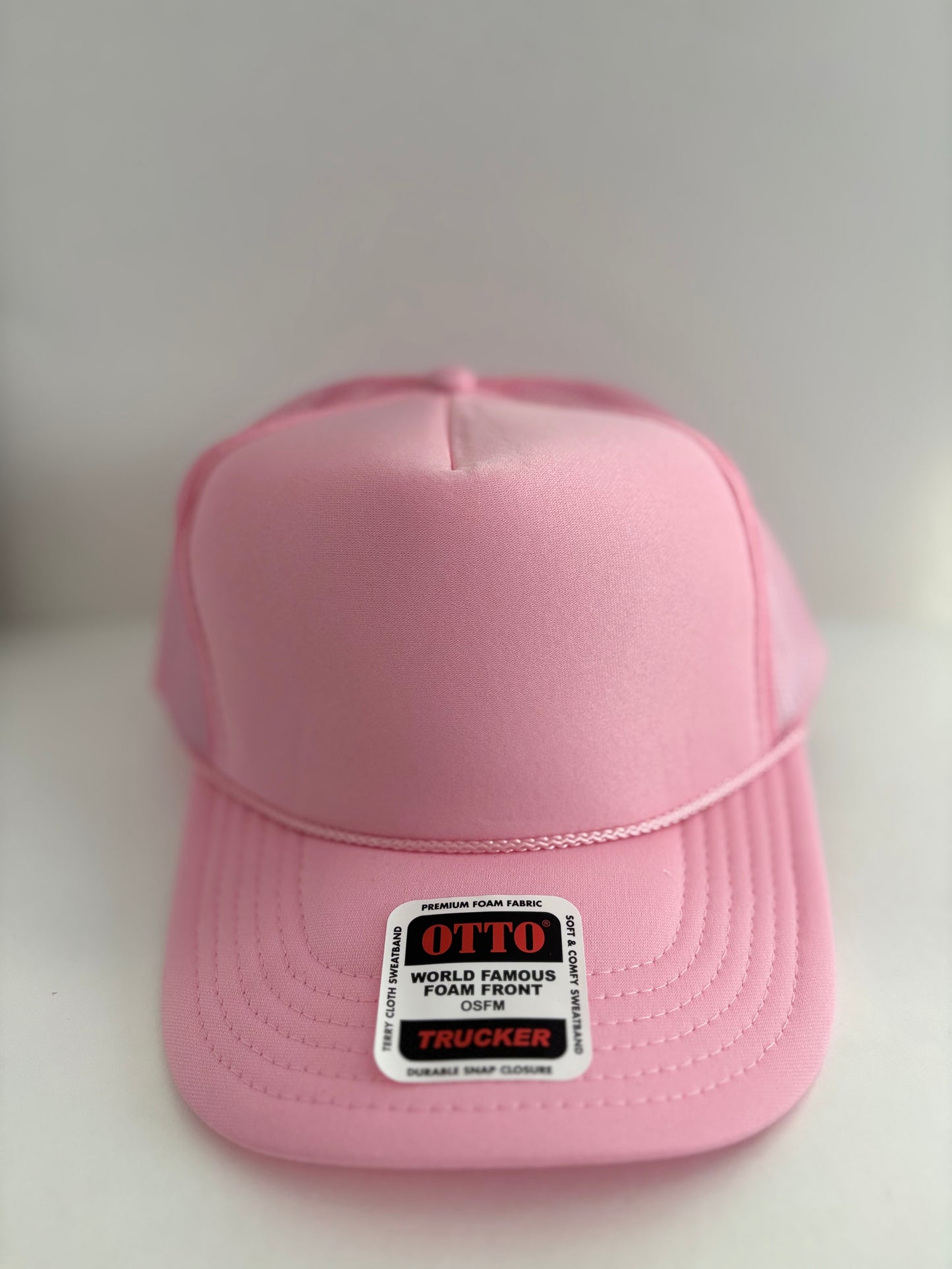 High Profile Snapback Trucker Hat- Pink