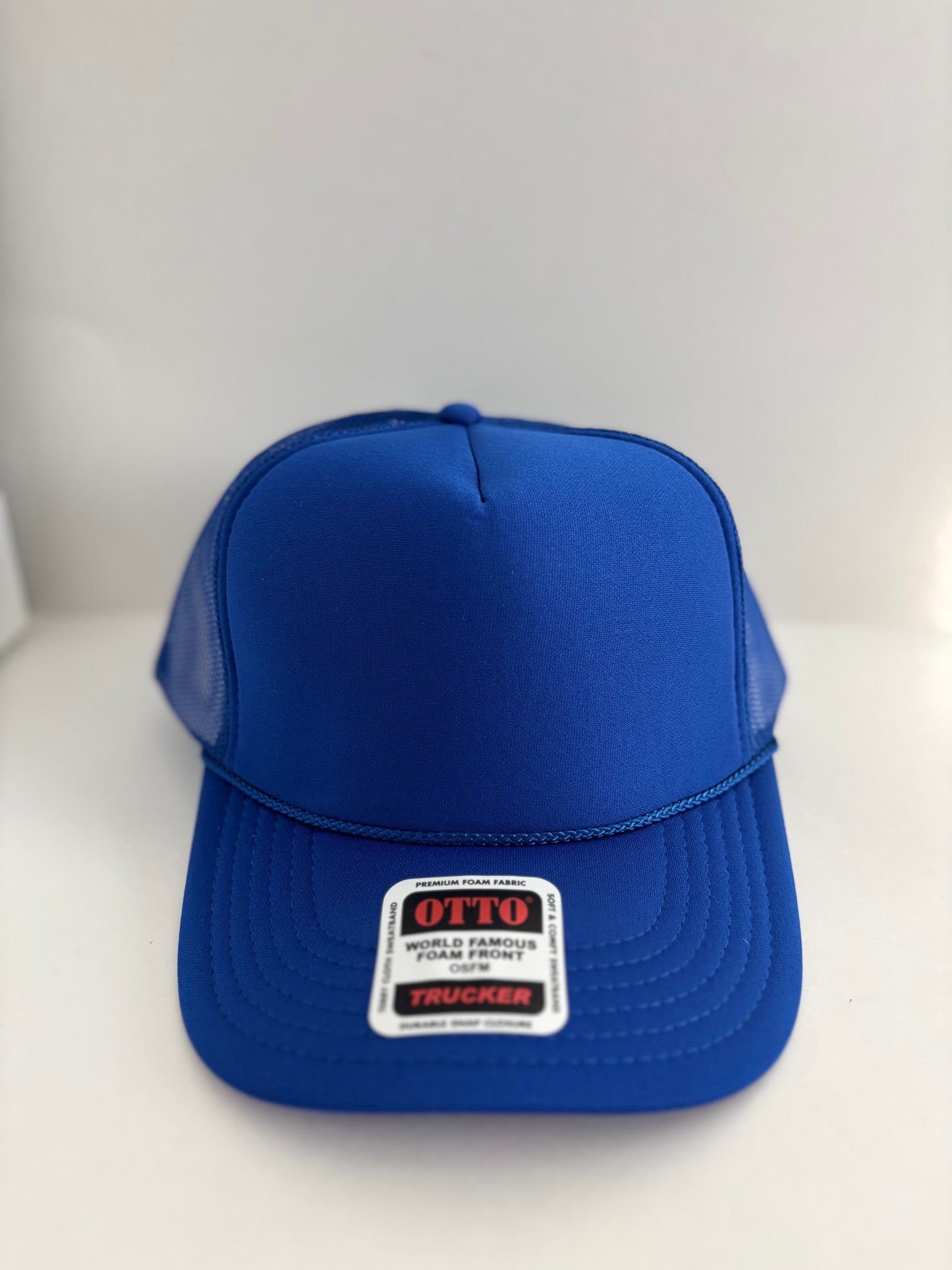 High Profile Snapback Trucker Hat- Blue