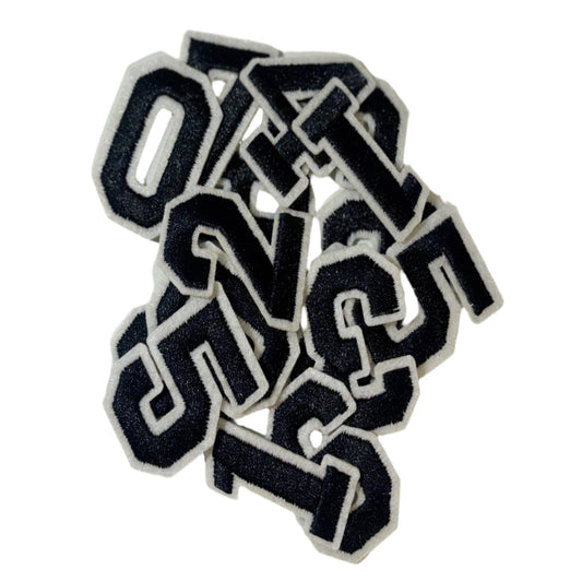 Number Patches- Black