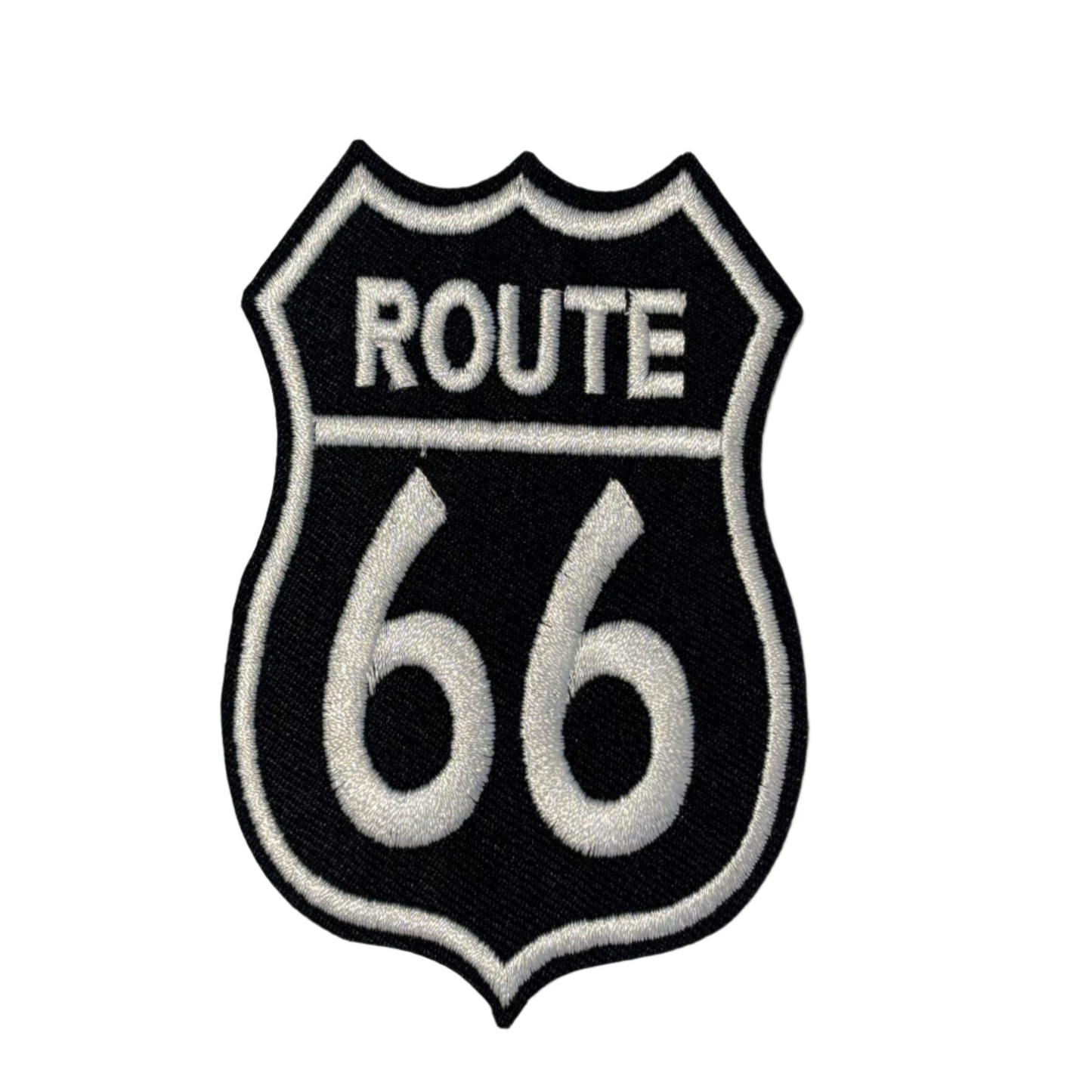Route 66 Patch- B & W