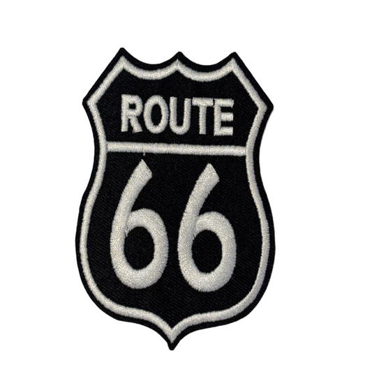 Route 66 Patch- B & W