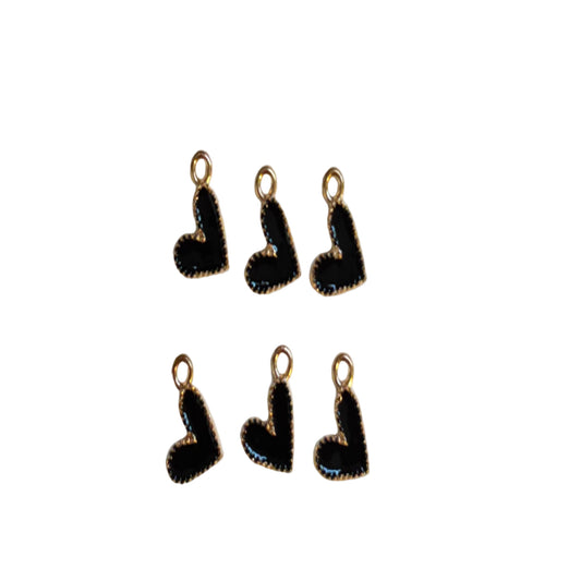 Mini Black Heart Charm