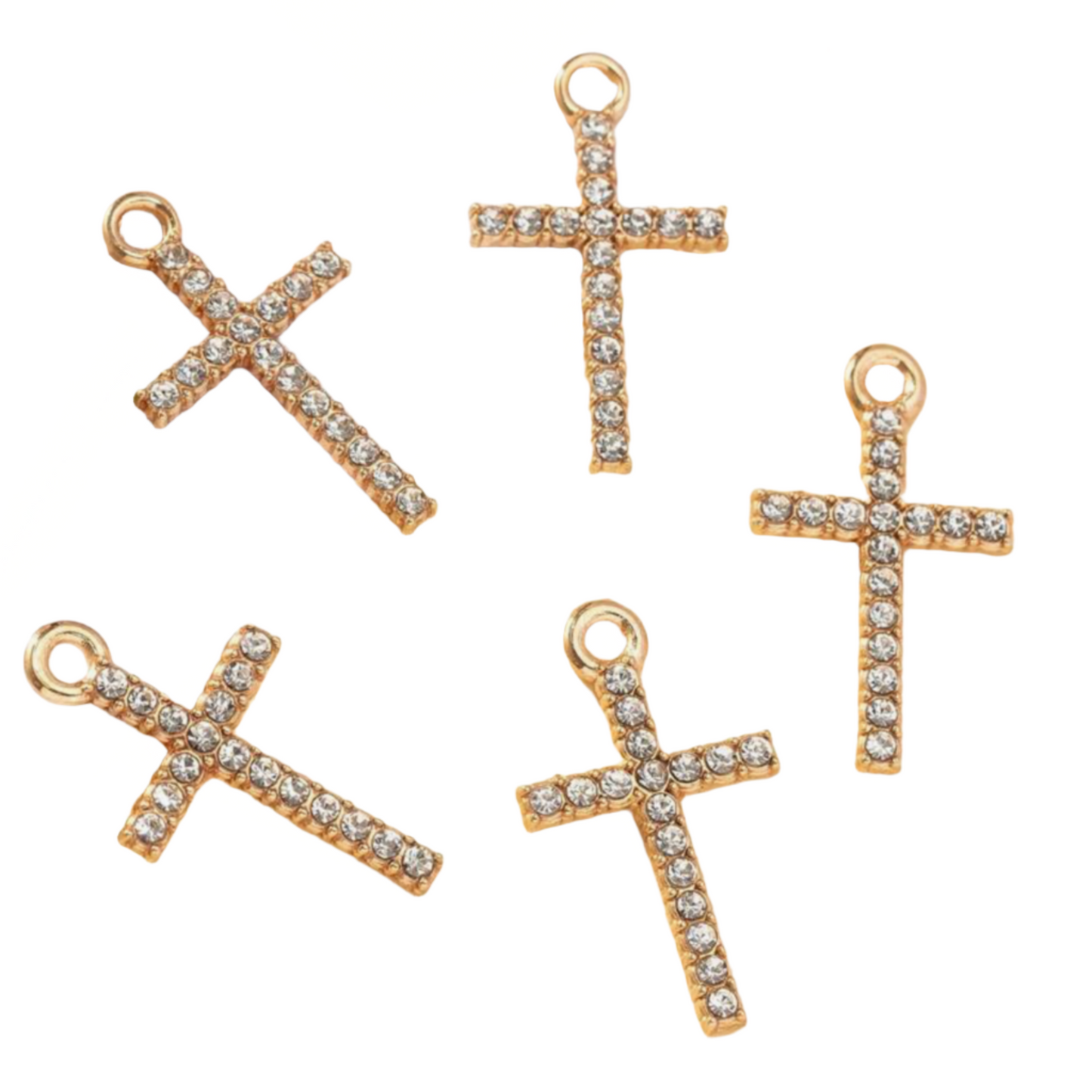 Rhinestone Cross Charm